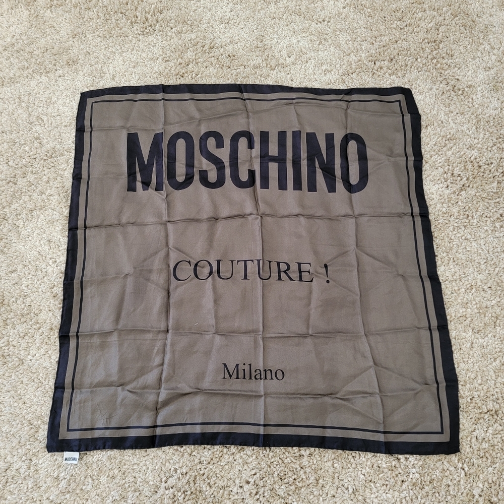 Moschino Couture Milano 100% Silk Scarf